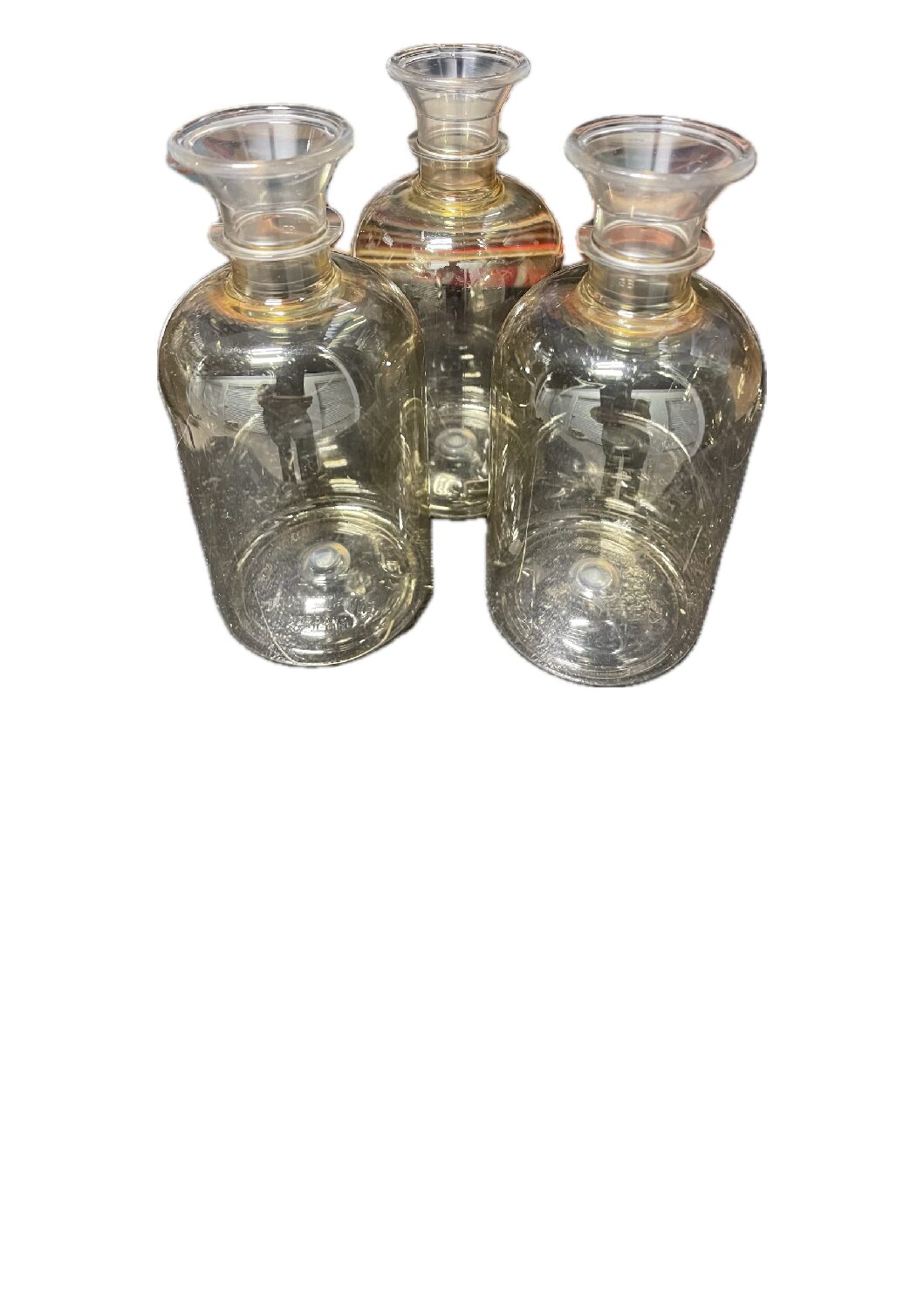 Clear Plastic Fluted Vase
